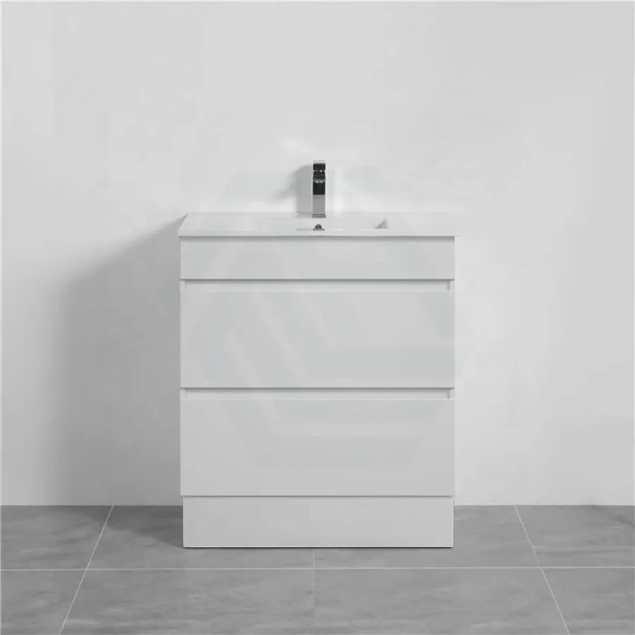 2-Drawer 600/750/900/1200mm Freestanding Bathroom Vanity Kickboard Single Multi-Colour Cabinet Only