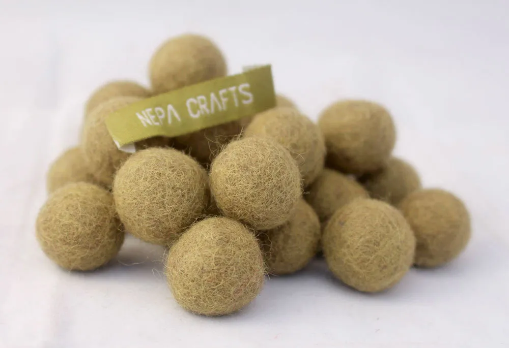 2cm/20mm Felt Balls-Blue, Pink, Beige, Brown, Navy Blue