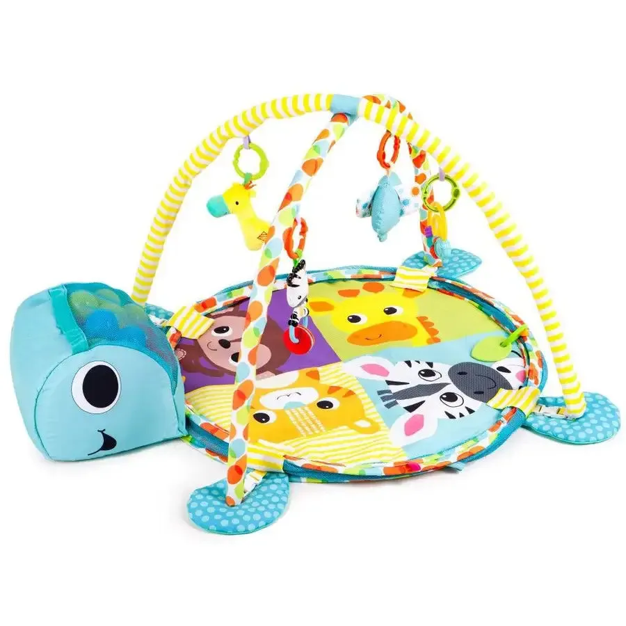 3-in-1 Baby Activity Gym Mat & Ball Pit Blue Turtle - 88968