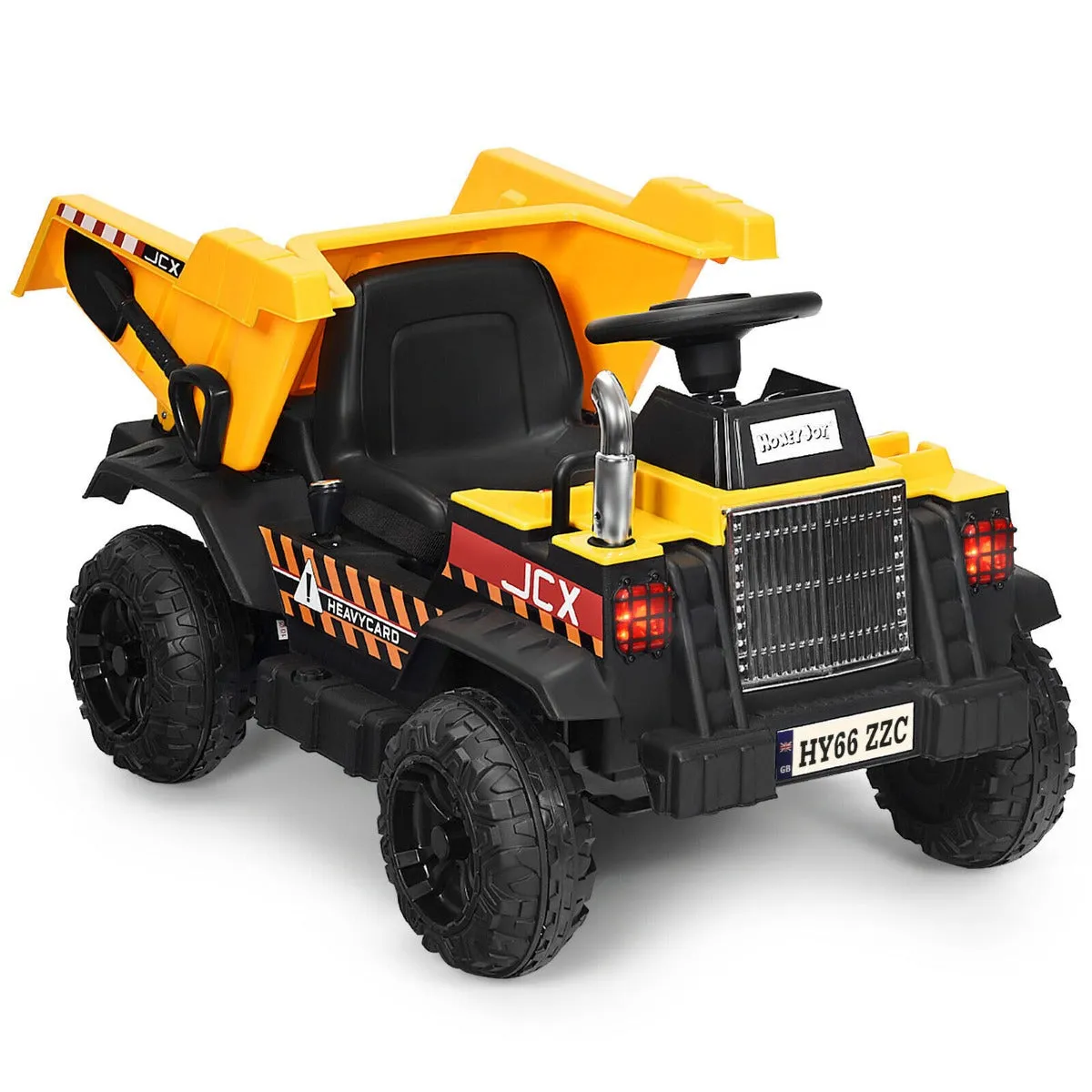 3 Speeds Electric Ride On Dump Truck with Remote Control and Music for Kids