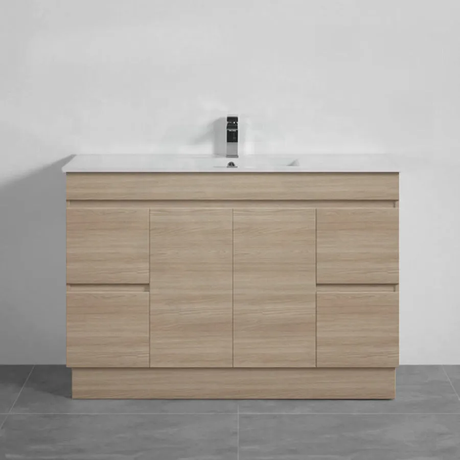 4-Drawer 2-Door 1200/1500/1800mm Freestanding Bathroom Vanity Kickboard Single/Double Multi-Colour Cabinet Only