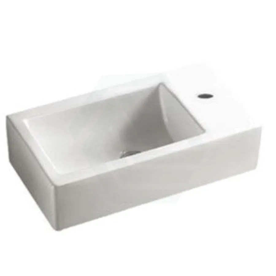 500x250x940mm Mini Bathroom Vanity White Oak Wood Grain Cabinet Ceramic Top Kickboard Freestanding PVC Filmed