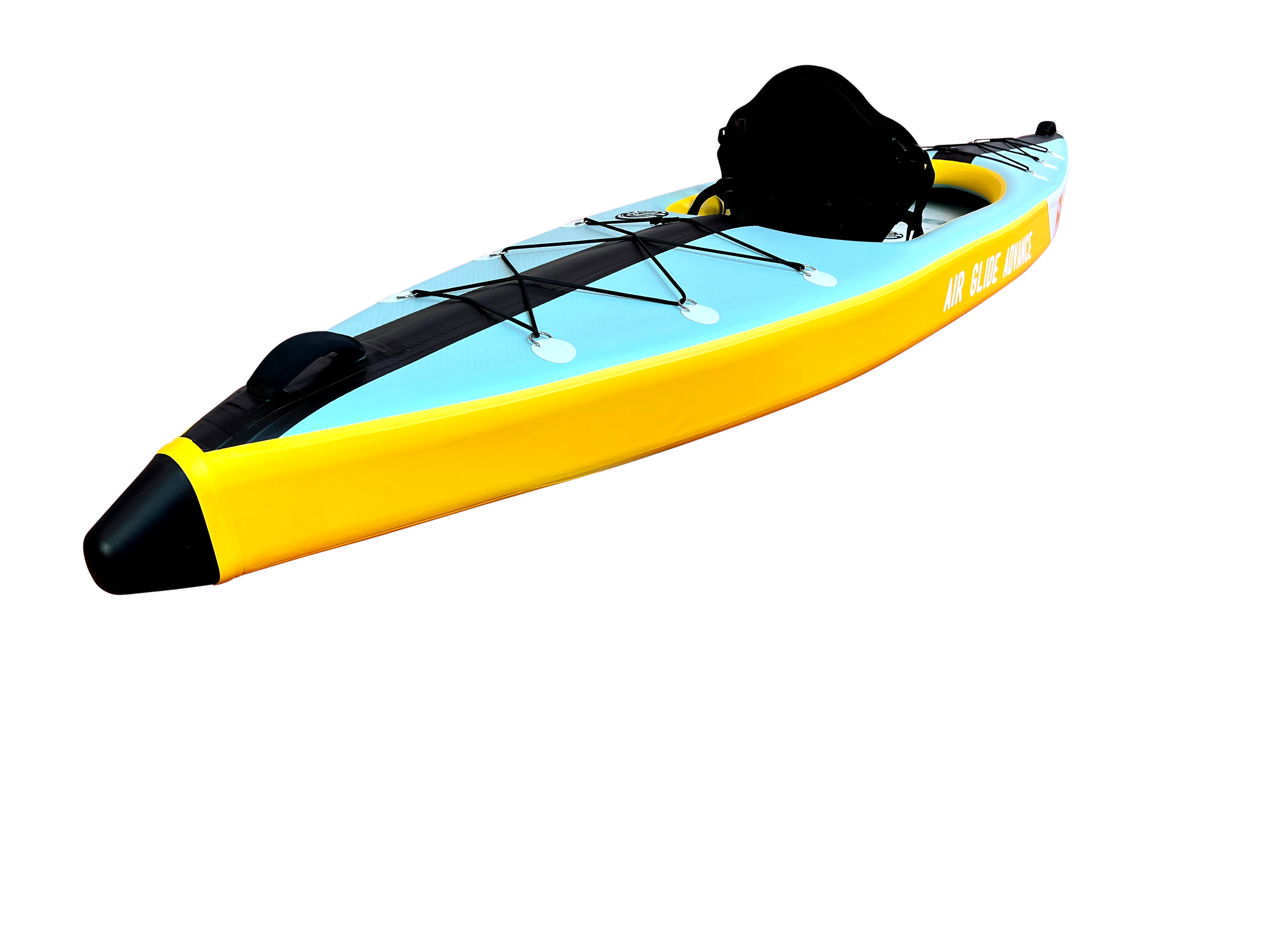 Air Glide Advance 385 - 3.85M Single Inflatable Kayak Blue/Yellow