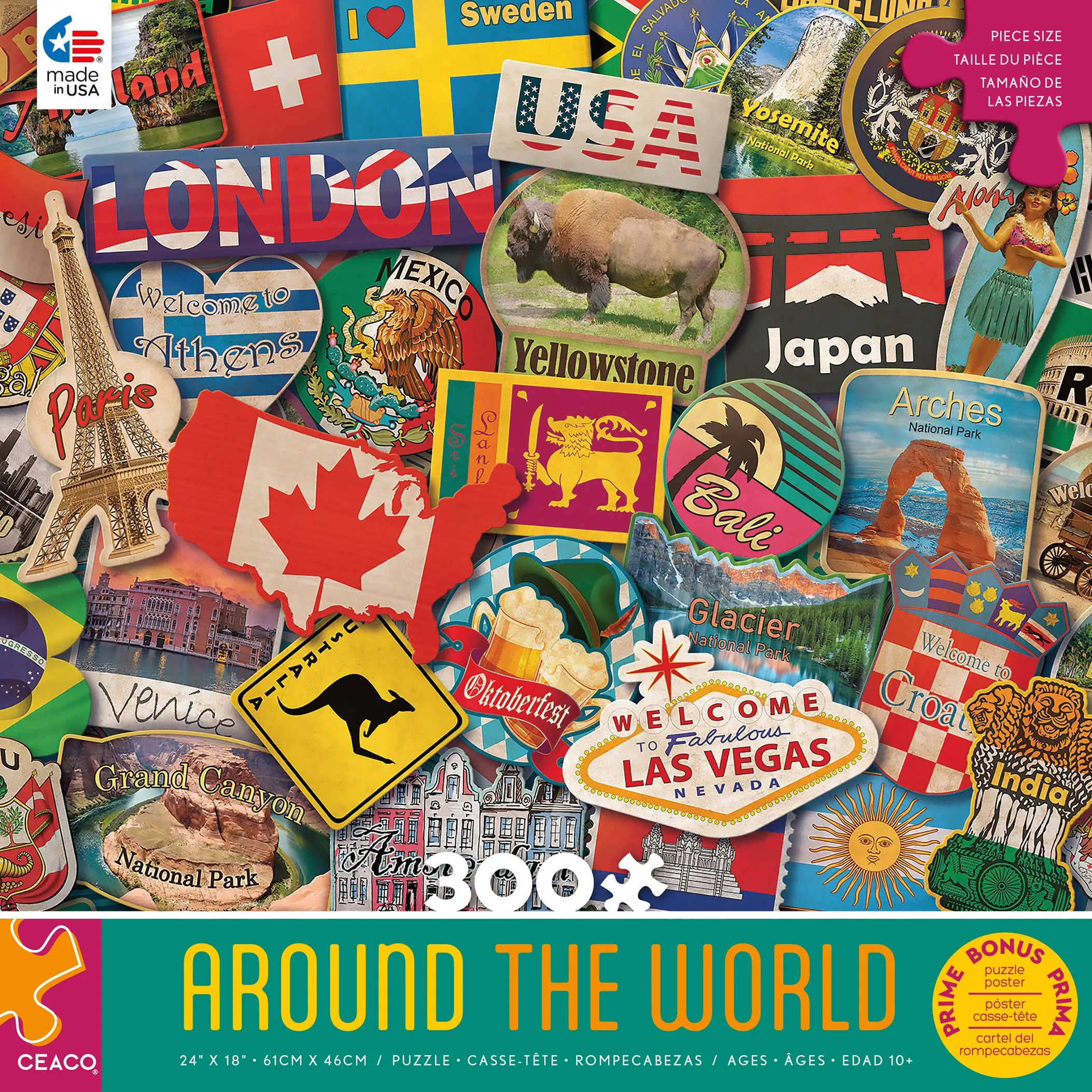 Around the World - 300 Piece Puzzle