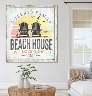 Beach House Sign Live, Love, Sunsets coastal decor