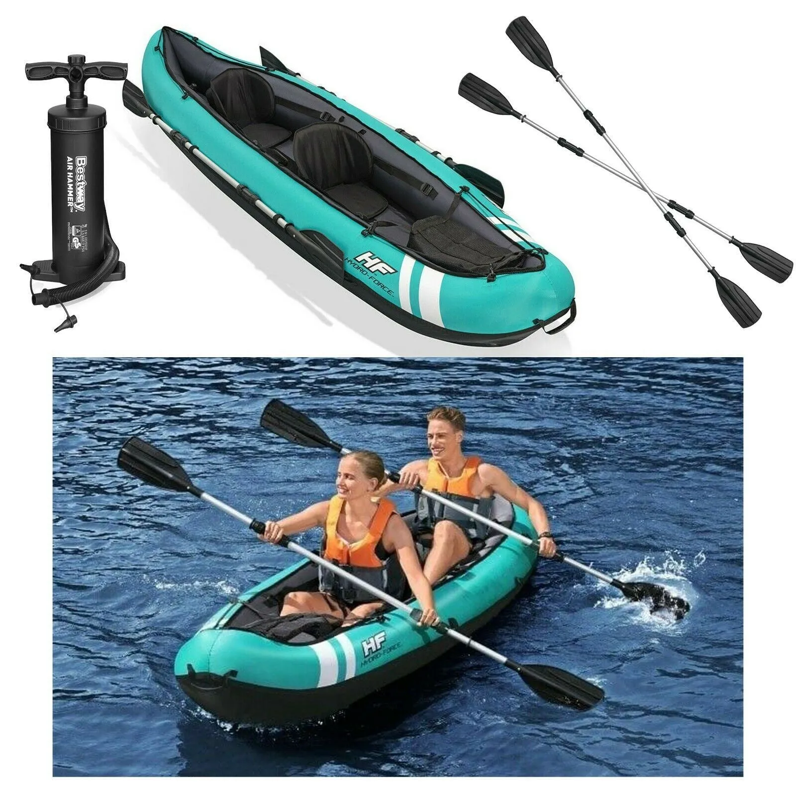 Bestway Unisex-Youth Hydro-Force Boats, Rafts & Kayaks, 2 person