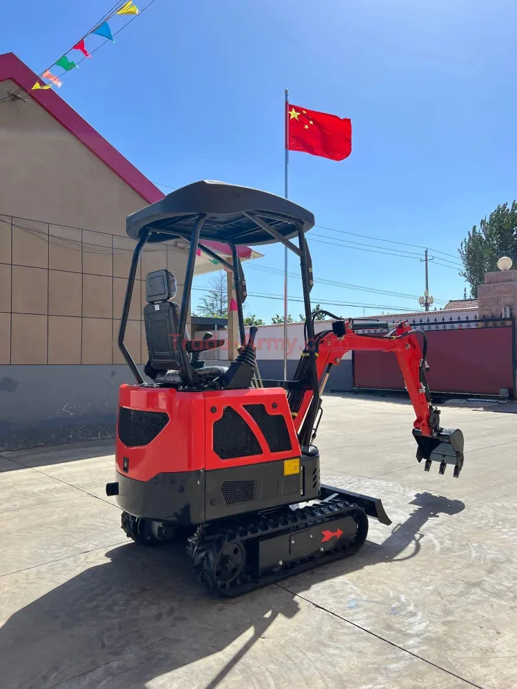 Burly 1.7-Ton Mini Excavator with Kubota D722 Engine