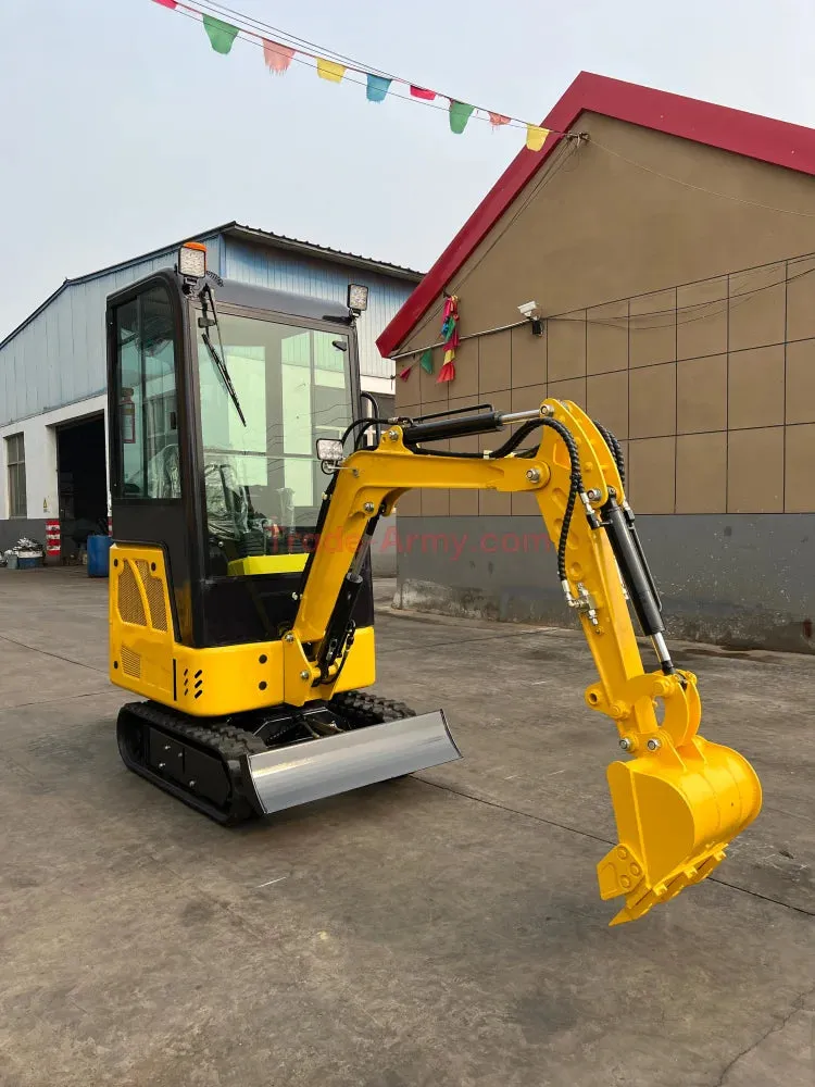 Burly 1.7-Ton Mini Excavator with Kubota D722 Engine