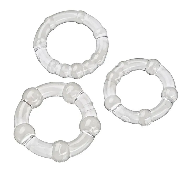 Cloud 9 Cockring Combo Beaded Clear