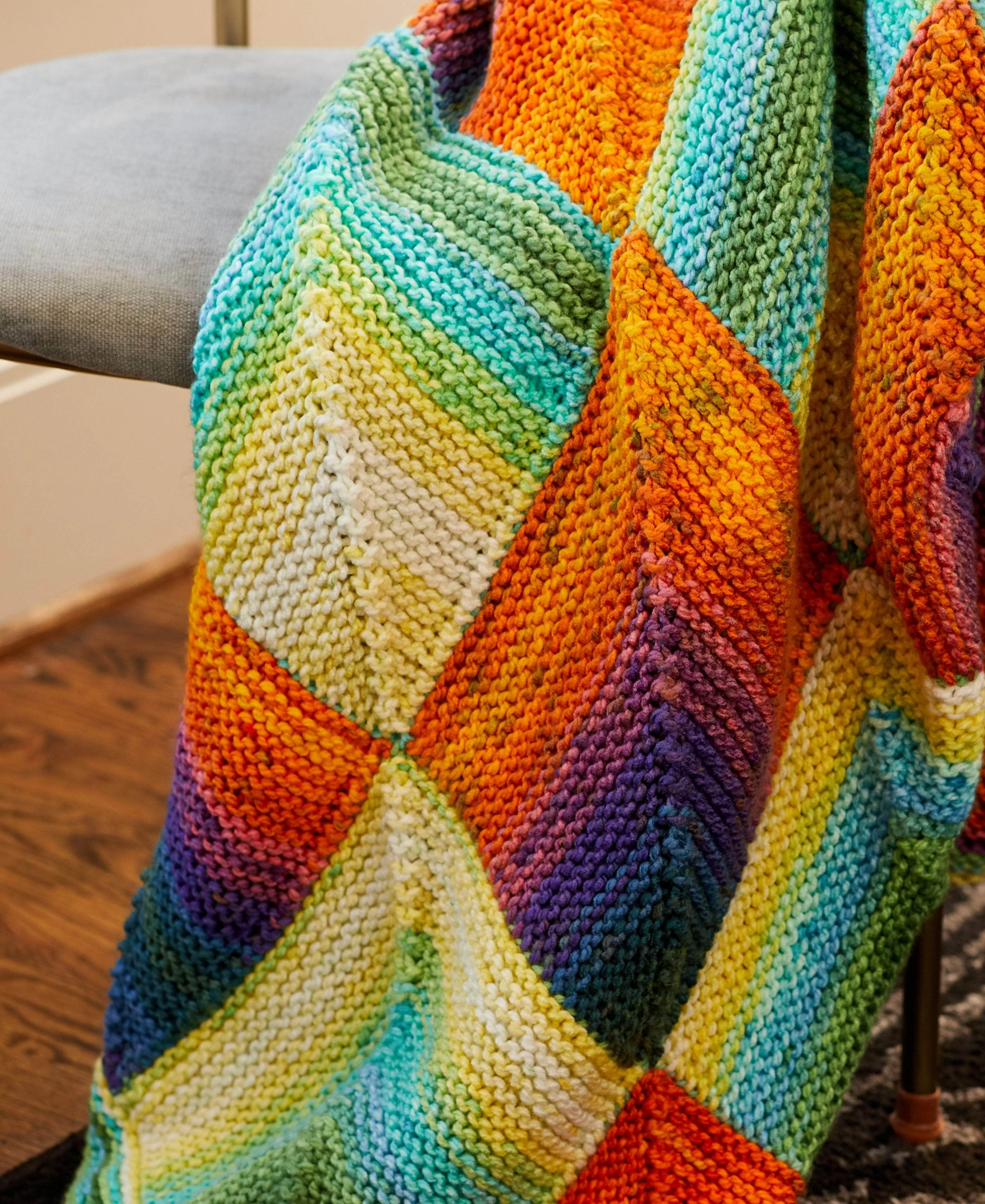 Colorful Checkerboard Throw