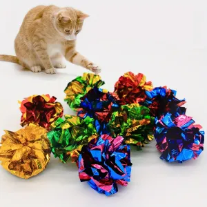 Colorful Crinkle Balls Exciting Cat and Dog Toy Set