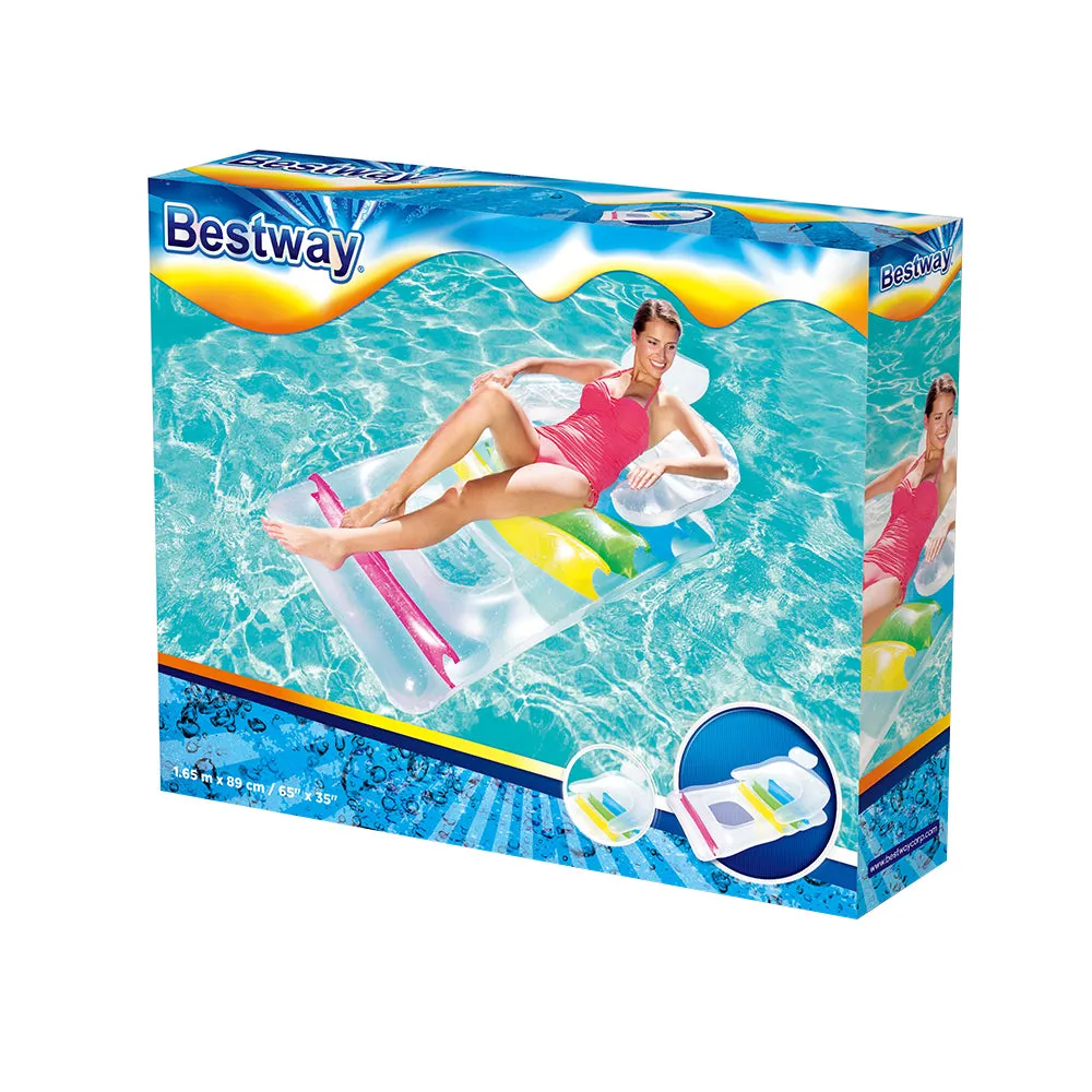 Durable Inflatable Pool Float Lounge with Armrests, Bestway