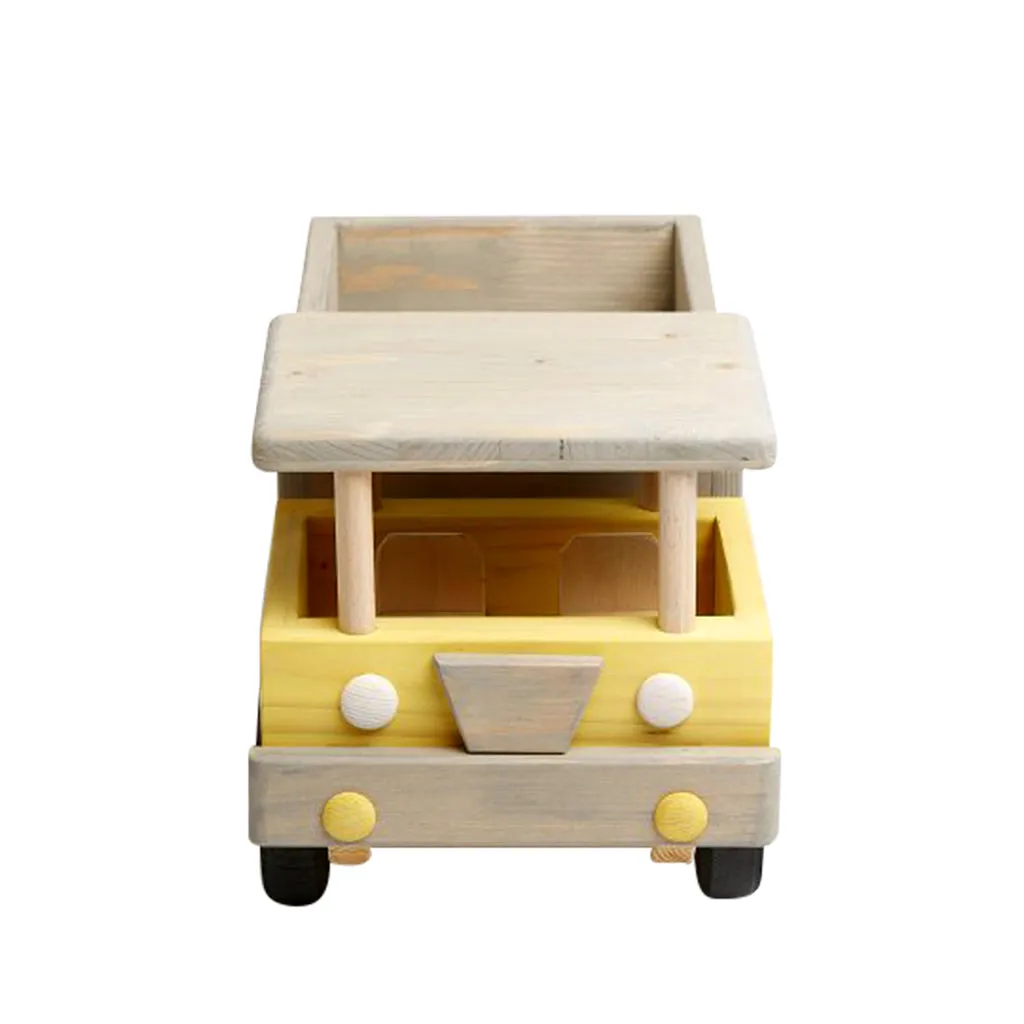 Extra Large Wooden Beach Truck - Yellow & Grey