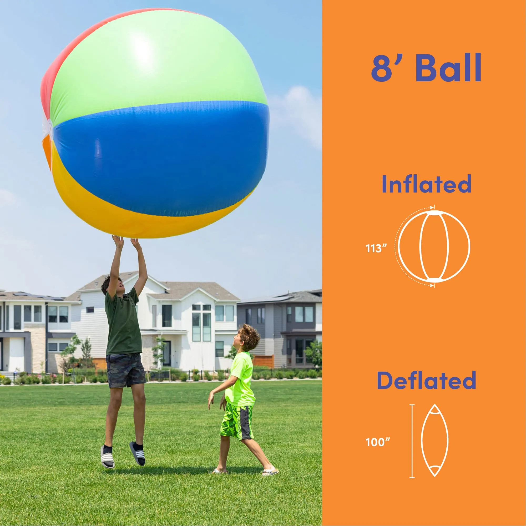 Giant 6 Foot Inflatable Beach Ball, Pool Ball, Beach Summer Parties, and Gifts | 1 Giant