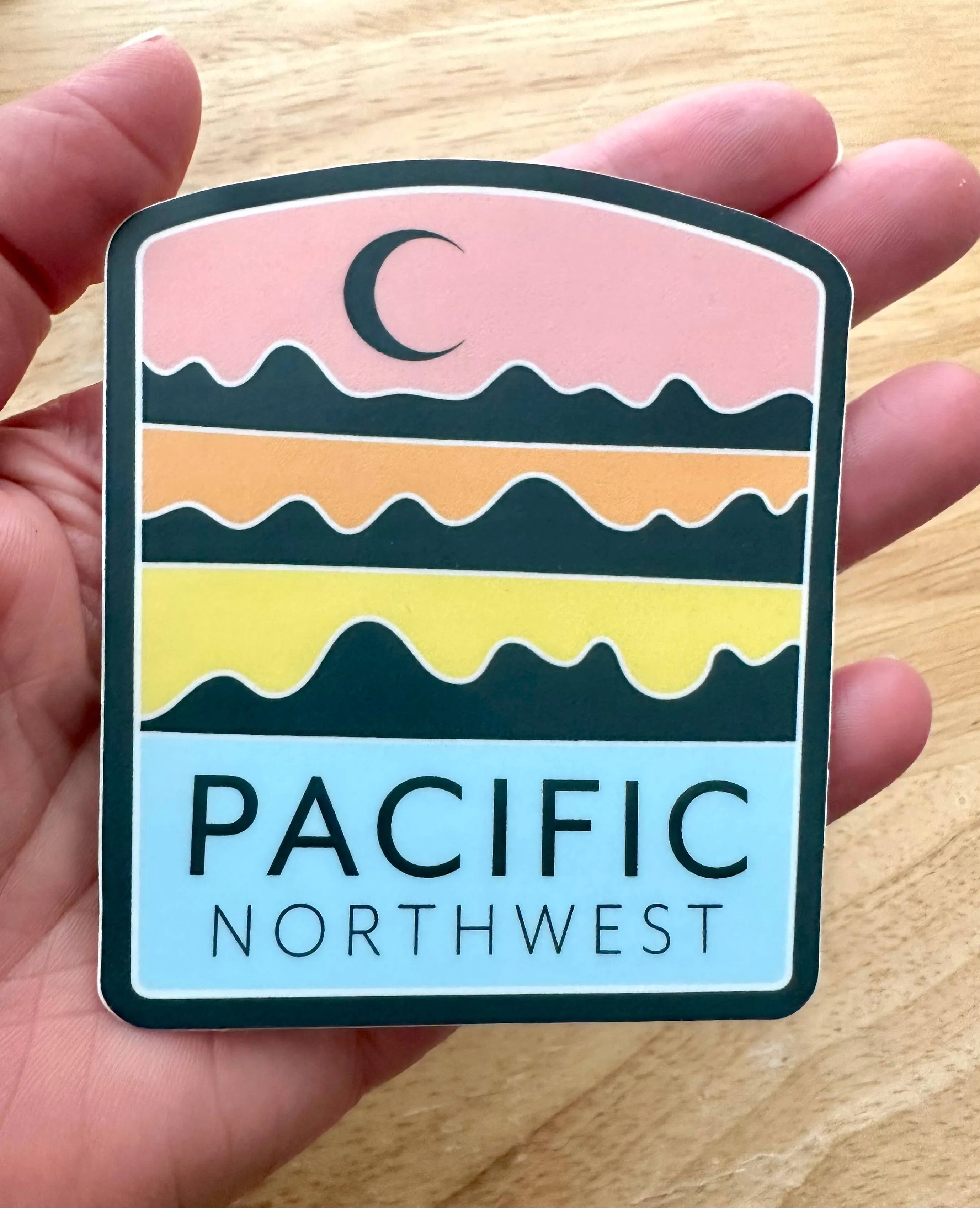 Graphic Heart - Scenic Pacific Northwest - Vinyl Sticker