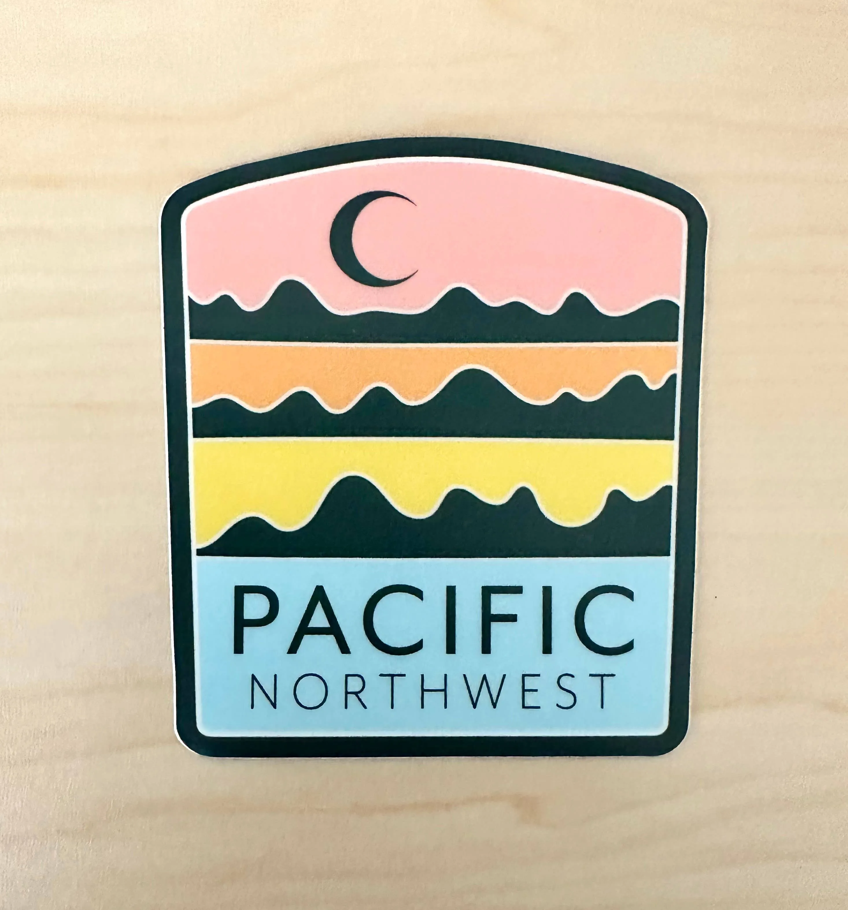 Graphic Heart - Scenic Pacific Northwest - Vinyl Sticker