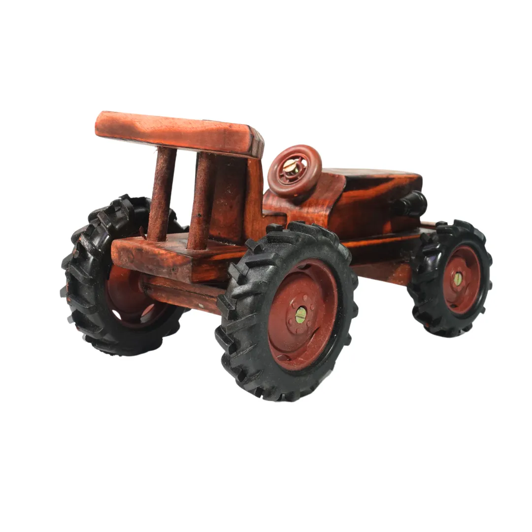 Handmade Wooden Movable Tractor Toy for Kids-Big