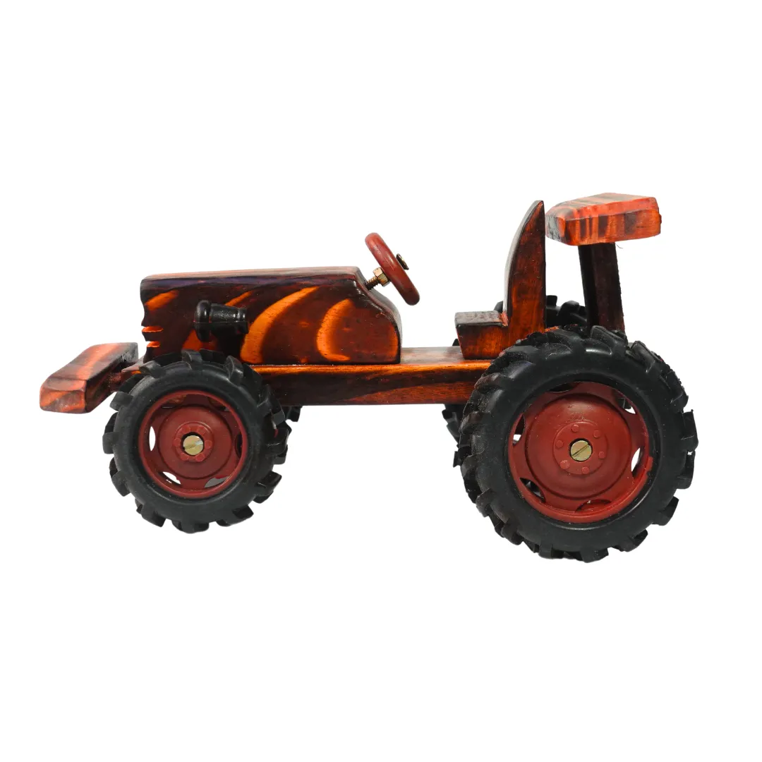 Handmade Wooden Movable Tractor Toy for Kids-Big