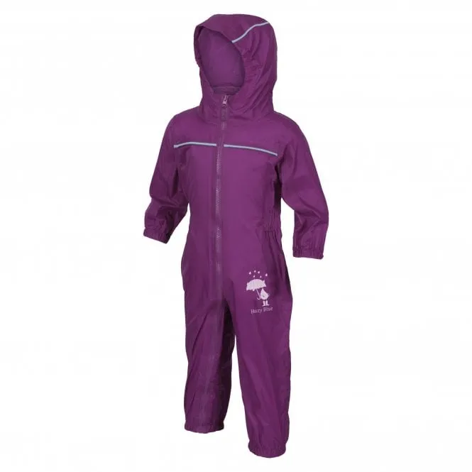 Hazy Blue Rain Drop Waterproof All In One Rain & Puddle Suit