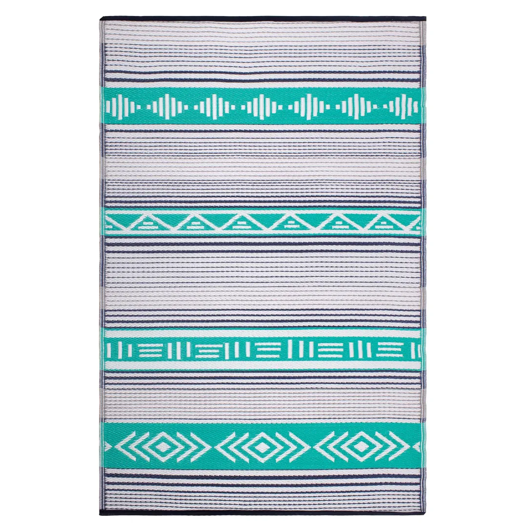 Ibiza Multicoloured Modern Recycled Plastic Reversible Outdoor Rug