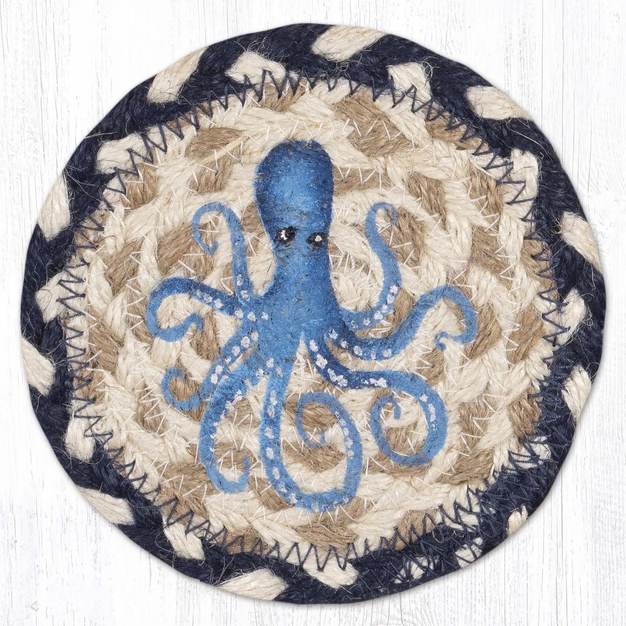 IC-830 Blue Octopus Individual Coaster