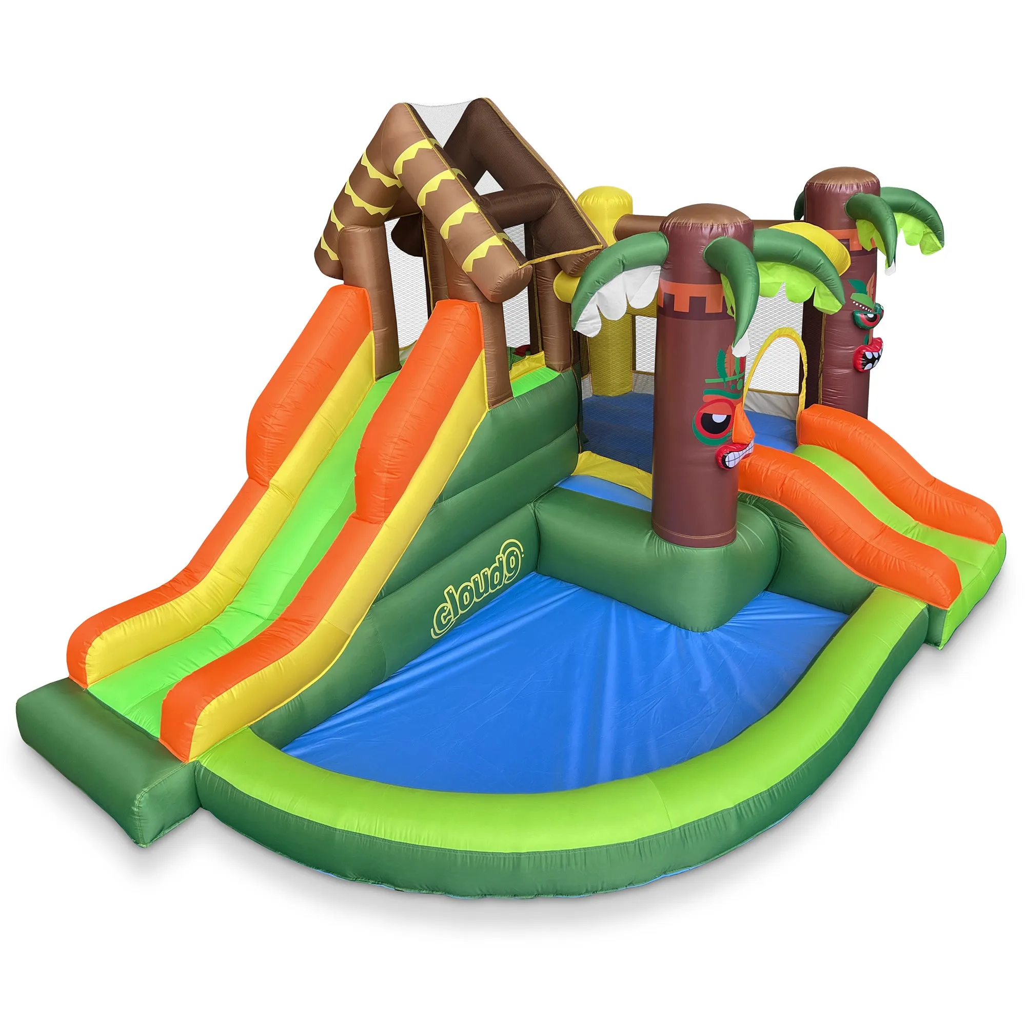 Jungle Bounce House for Kids with Blower - Two Slides, Large Jump Area