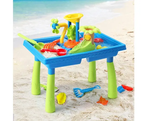 Keezi Kids Sand and Water Table Windmill Shovel Outdoor Sandpit Toys Beach Play