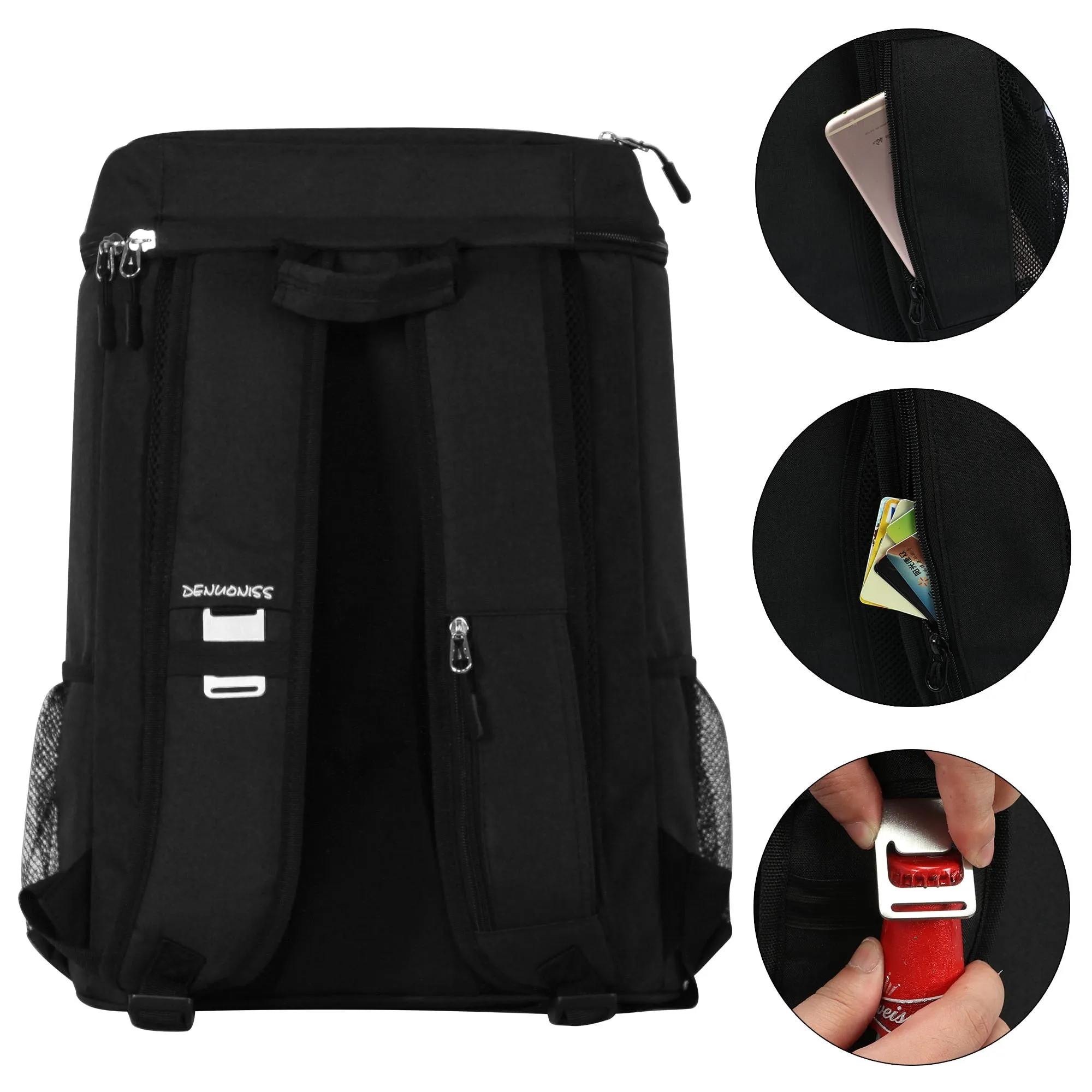 Large Insulation Thermal Storage Cooler Backpack 30L With Bottle Opener