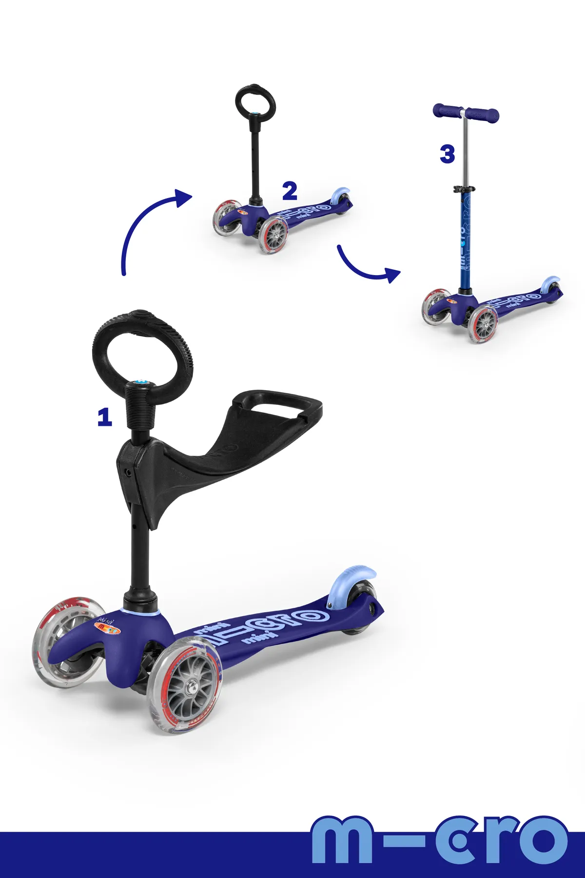 Micro Scooter Mini 3 in 1 Deluxe | Blue