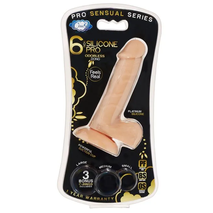 High-Quality Pro Sensual Silicone Dong with Three Comfort-fit C Rings