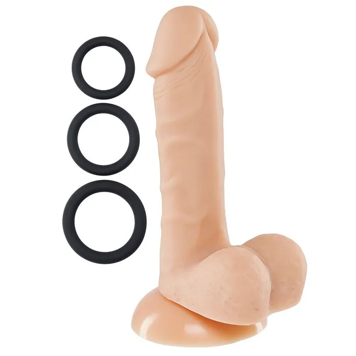 High-Quality Pro Sensual Silicone Dong with Three Comfort-fit C Rings