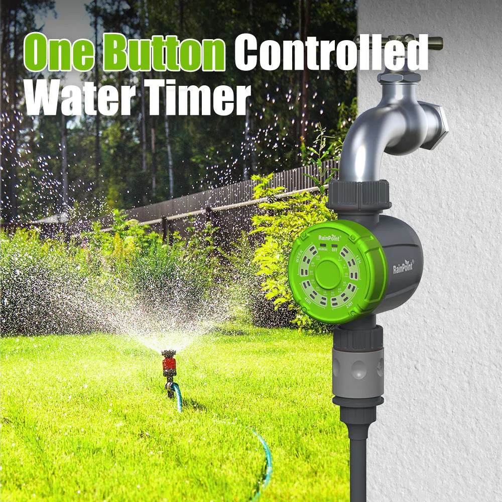 RainPoint Water Timer for Outdoor Hose Faucet, Customizable Hose Timers for Watering, Garden Sprinkler Timer, Automatic Home Irrigation System, Automatic Garden Watering System, Outdoor Hose Timer