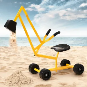 Realistic Kids Ride On Digger Bulldozer with Rotatable Seat – Keezi