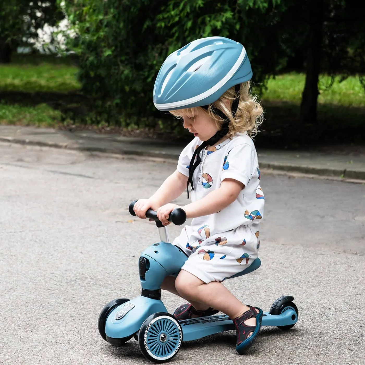 Scoot and Ride 2 in 1 Balance Bike / Scooter - Highwaykick 1 in Steel