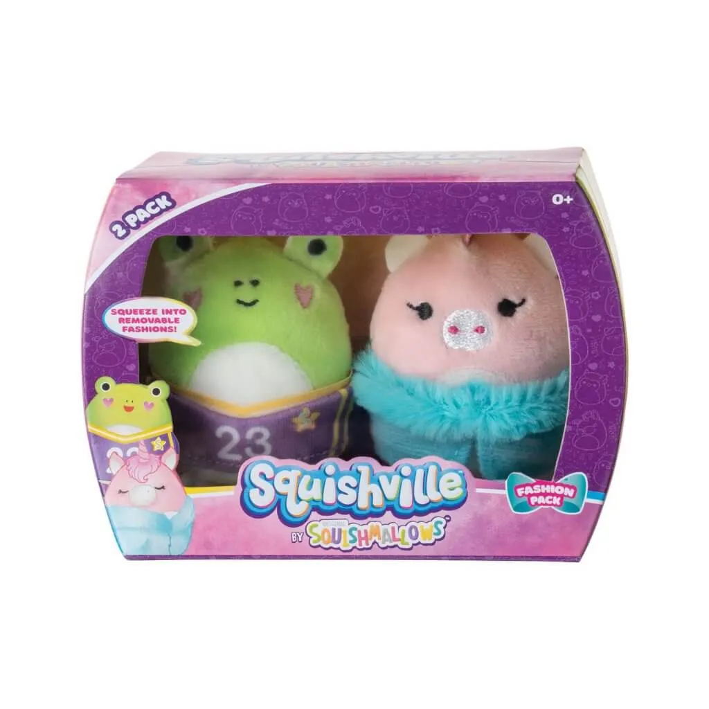 Squishmallows Squishville Mini Plush Fashion Pack 2 Pack Elizabeth & Philippe