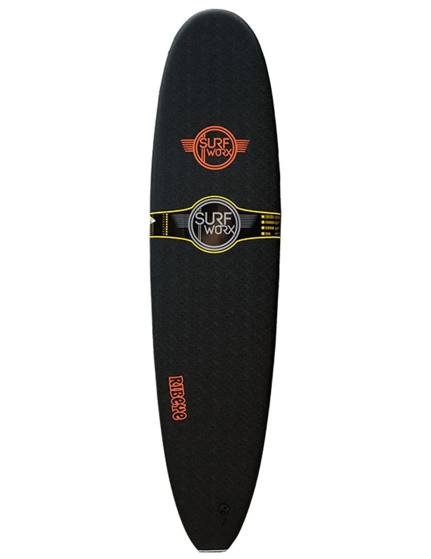 Surfworx Ribeye Mini Mal 7ft 6 Soft Surfboard - Black