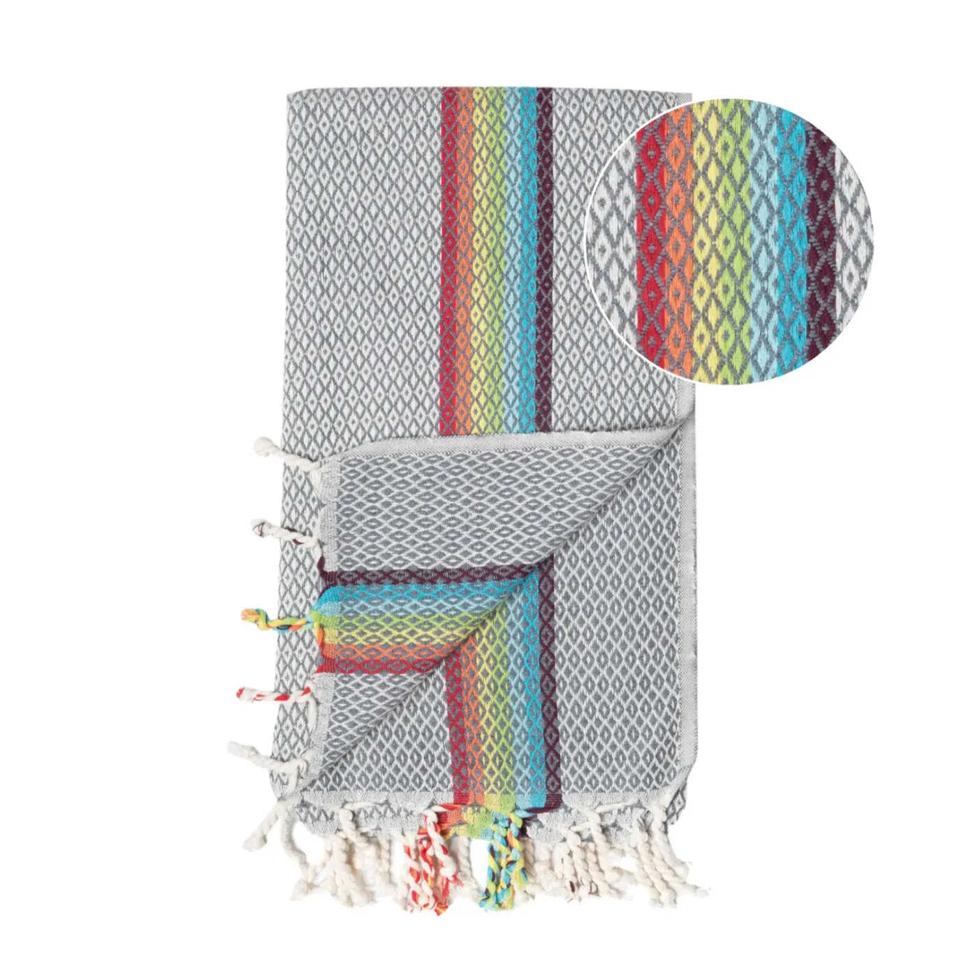 Turkish Cotton Bath Towel / Rainbow