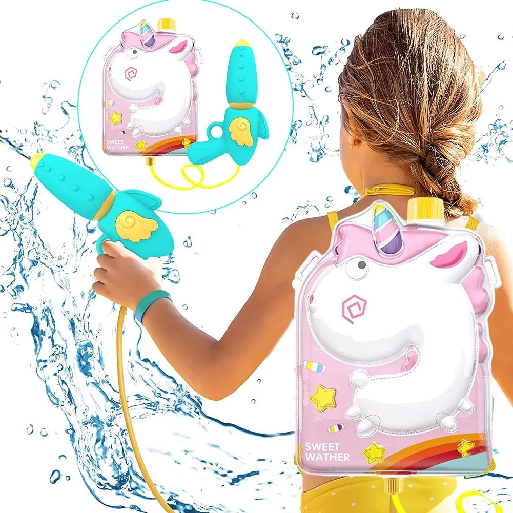 Water Blaster Toy with Backpack-Unicorn